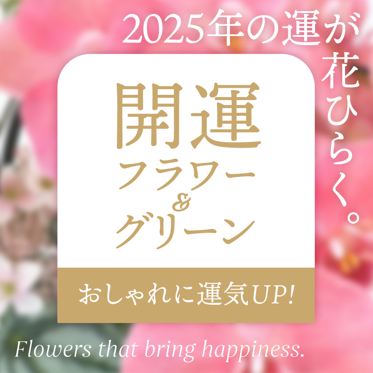 2025年の運が花ひらく。開運フラワー&グリーン