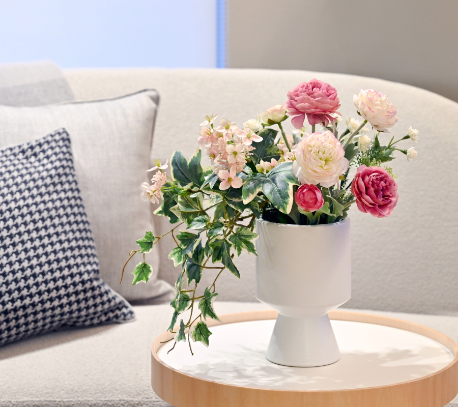 縦長アレンジ ピンク色