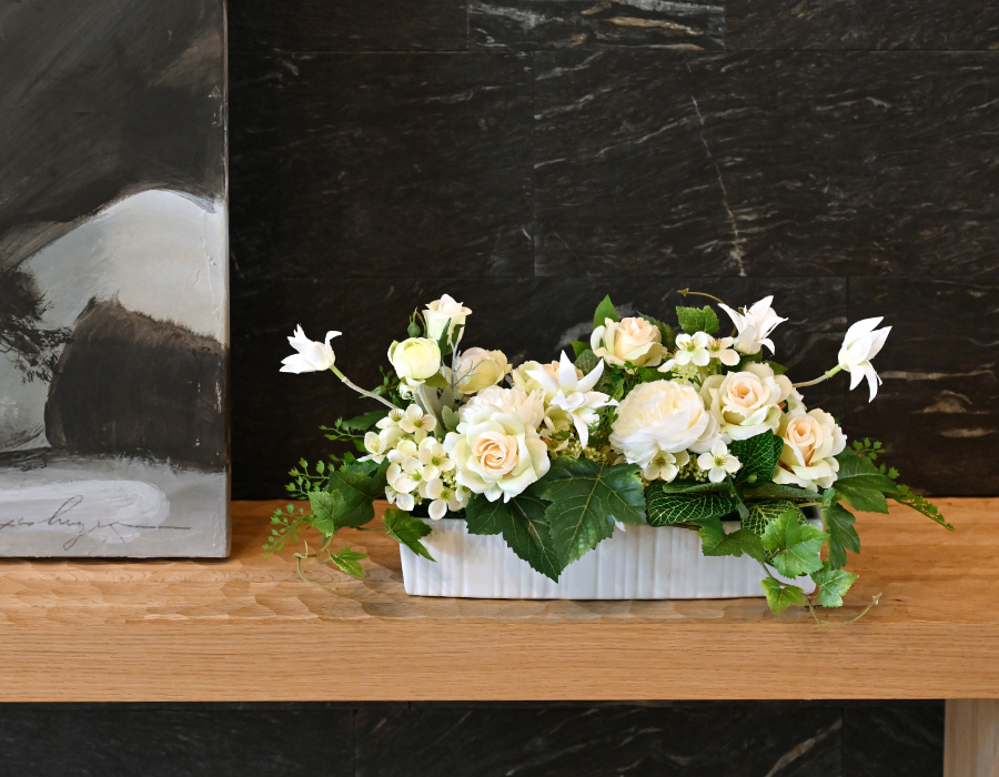 横長アレンジ 白色