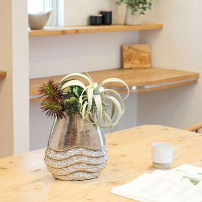 【30%OFF】フェイクグリーン 寄せ植えアレンジ [118] BA 観葉植物 開店祝い