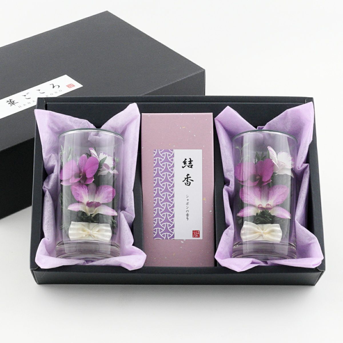 お供えギフトBOX 華ごころ（お線香&ミエル[32A]2個）