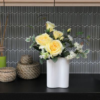 【10%OFF】イエローローズ アレンジメント [45] BA アーティフィシャルフラワー 造花