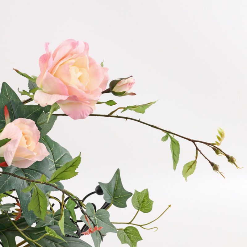 《オンライン限定》 ピンクローズ アレンジメント [WEB402] 造花 アーティフィシャルフラワー