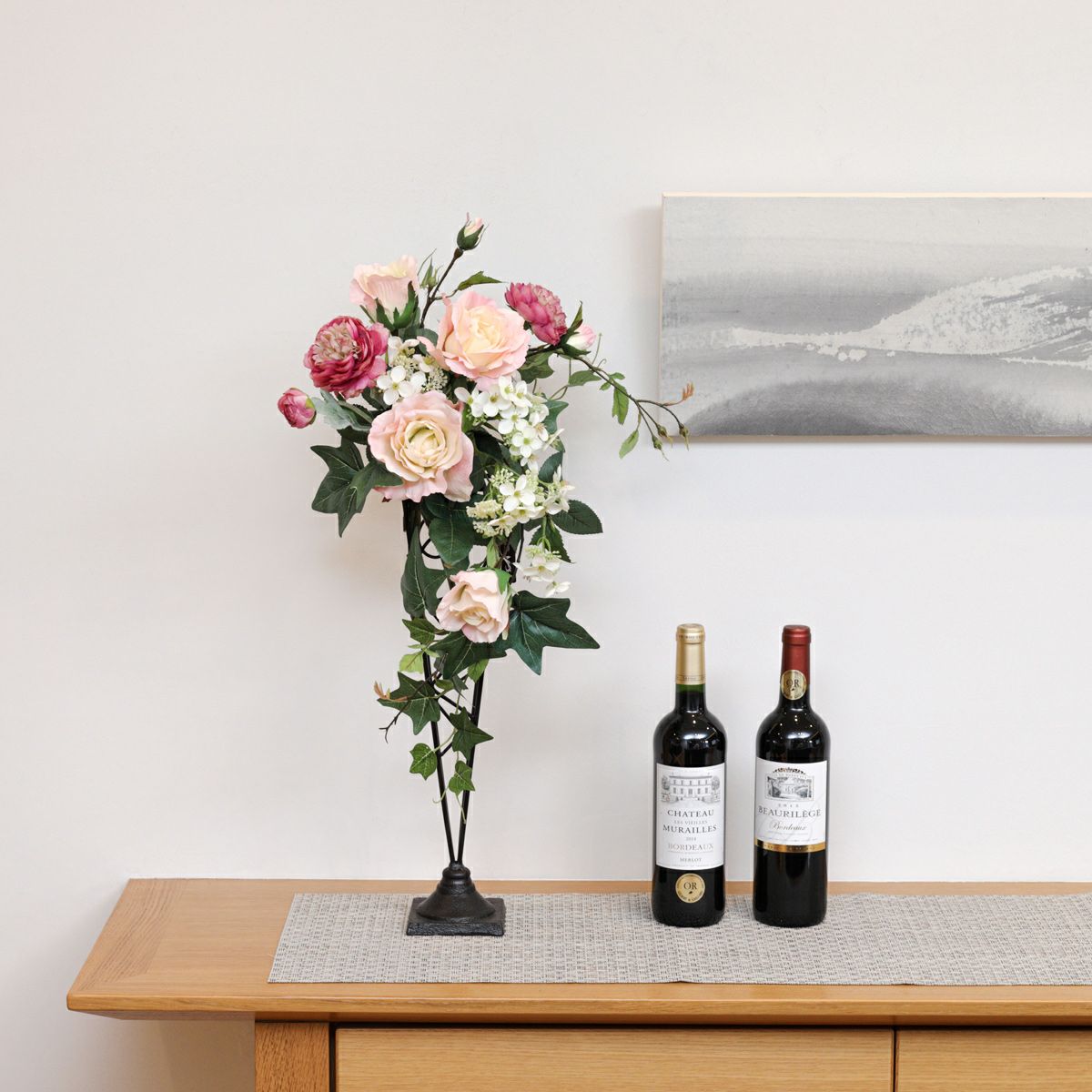 《オンライン限定》 ピンクローズ アレンジメント [WEB428]