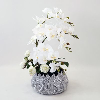 【10%OFF】《ワンランク上のご贈答に》ファレノプシス アレンジメント [77D] BA 胡蝶蘭 アーティフィシャルフラワー 造花 開店祝い