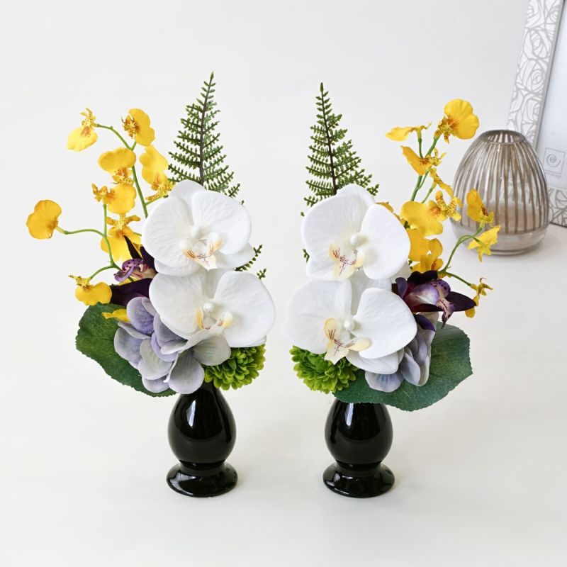 お供え花　仏花　造花　胡蝶蘭アレンジ 10%OFF】《オンライン限定》 胡蝶蘭 アレンジメント 対 [WEB391A