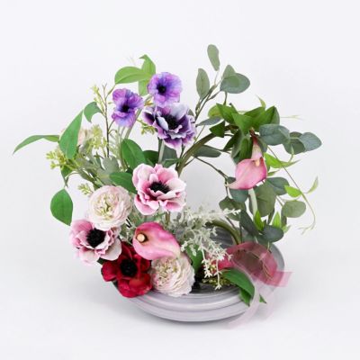 【特別価格】《オンライン限定》 アネモネ アレンジメント [WEB499] アーティフィシャルフラワー 造花