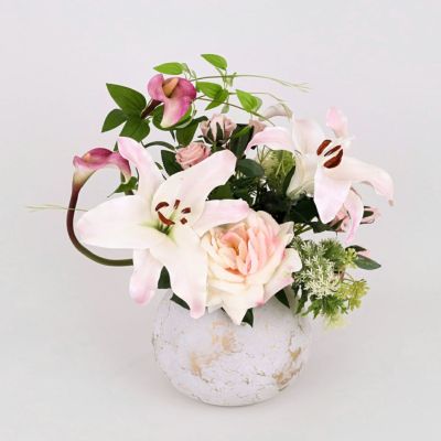 カサブランカリリー アレンジメント [30] BA アーティフィシャルフラワー 造花 開店祝い