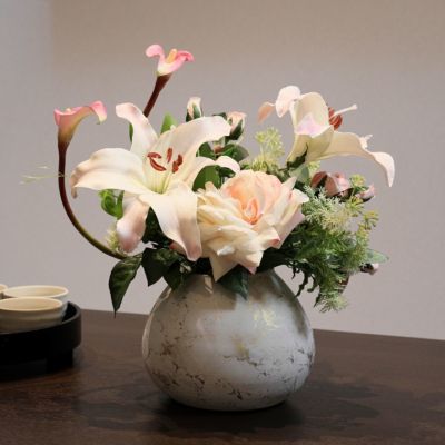 カサブランカリリー アレンジメント [30] BA アーティフィシャルフラワー 造花 開店祝い