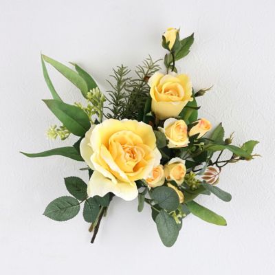 【10%OFF】イエローローズ アレンジメント [46] BA アーティフィシャルフラワー 造花 壁掛け