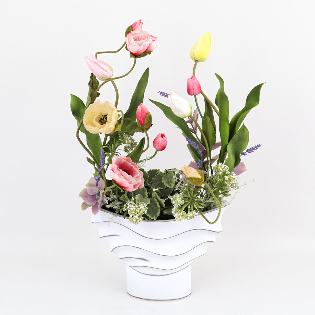【春コレクションvol.2】《オンライン限定》 ポピー チューリップ アレンジメント [WEB529]