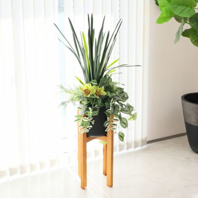 【10%OFF】寄せ植え フェイクグリーン アレンジ [109J] BA 高さ105cm 観葉植物 開店祝い