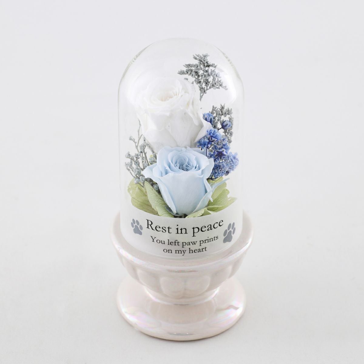 ペット用 お供えギフトBOX 華ごころ（お線香&プリザーブドフラワー1個）