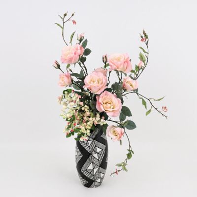 【10%OFF】ピンクローズ アレンジメント [79] BA アーティフィシャルフラワー 造花