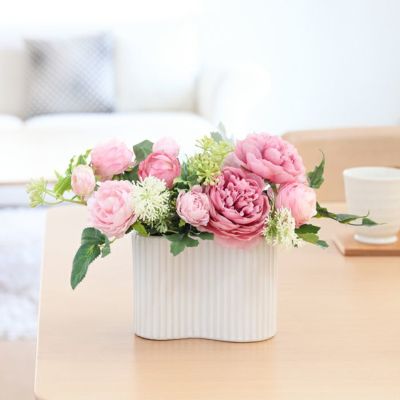 【10%OFF】ピンクローズ アレンジメント [80] BA アーティフィシャルフラワー 造花
