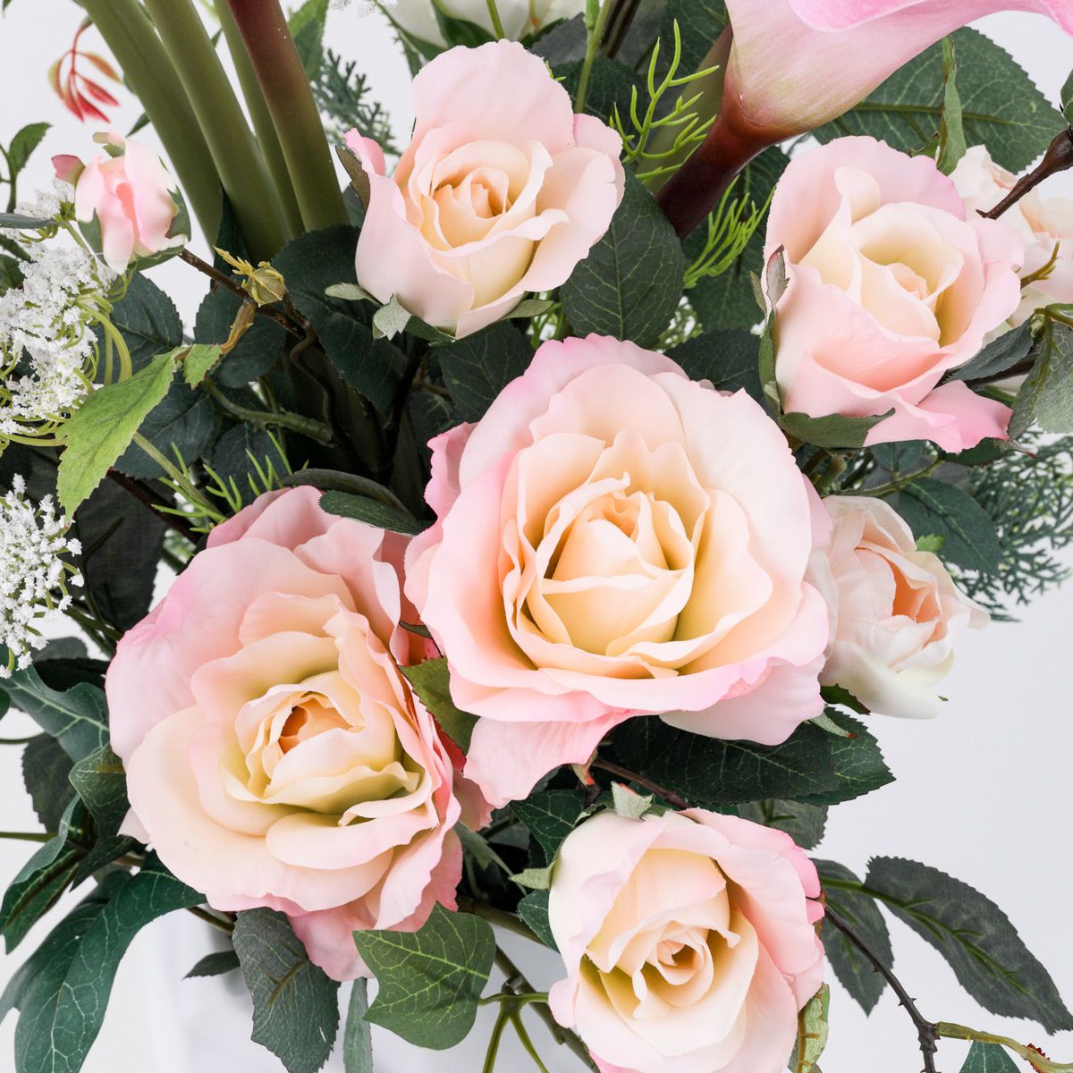 ピンクローズ カラーリリー アレンジメント [WEB552]