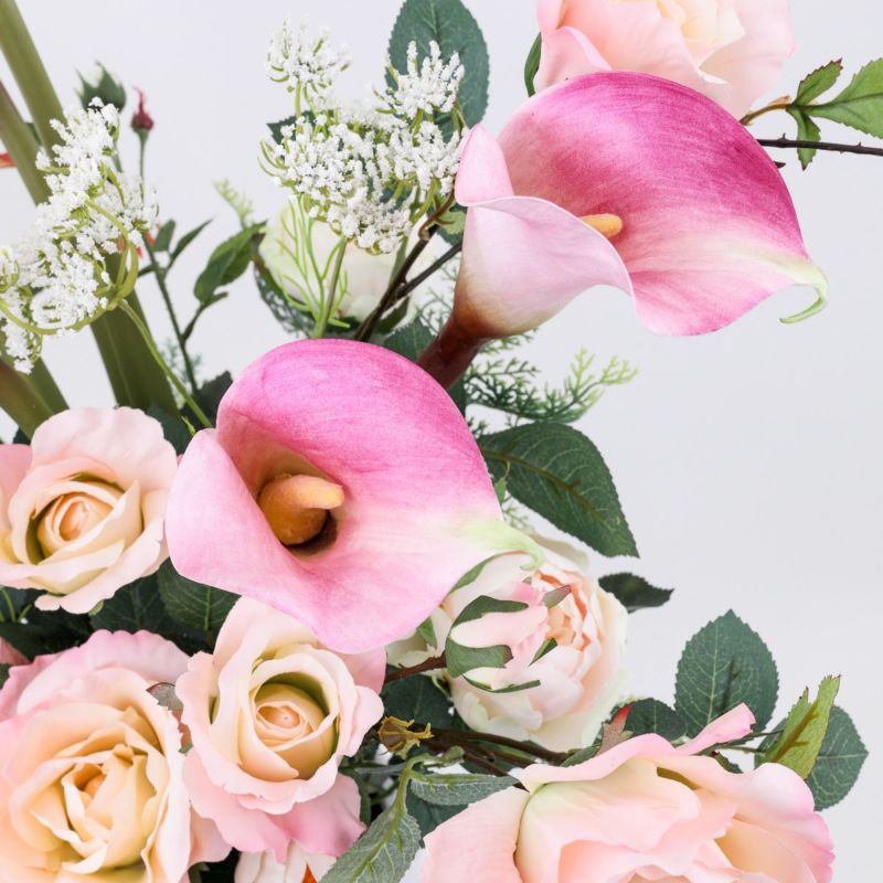 ピンクローズ カラーリリー アレンジメント [WEB552]