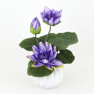 【10%OFF】蓮 アレンジメント [SM-139] お供え お悔やみ 仏壇 アーティフィシャルフラワー 造花