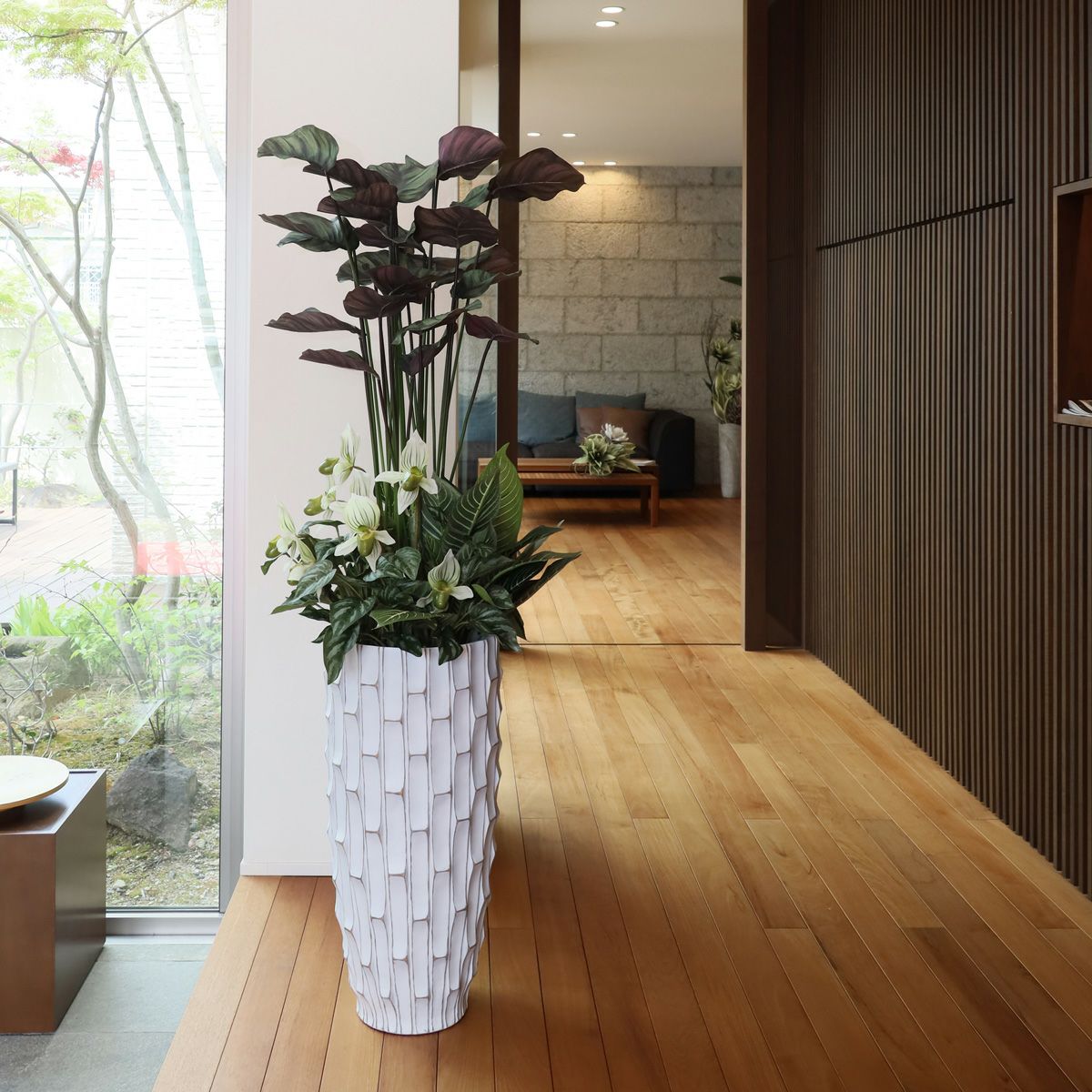 寄せ植え カラテア フェイクグリーン [P-21]