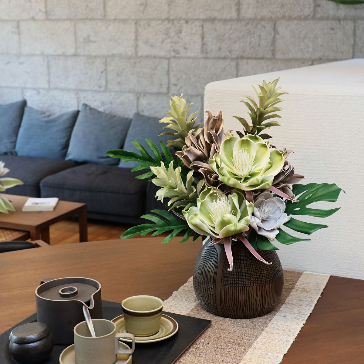 セピアフラワー グリーンフラワー アレンジメント [52]