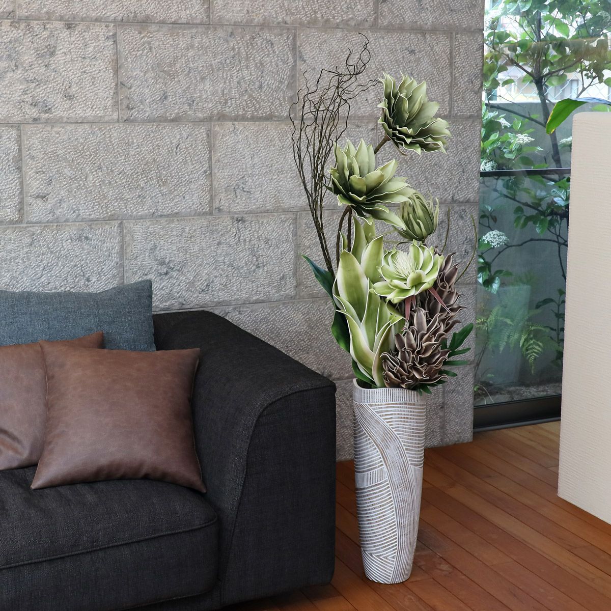 セピアフラワー グリーンフラワー アレンジメント [53]