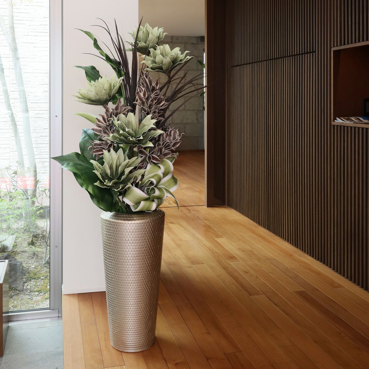 セピアフラワー グリーンフラワー アレンジメント [P-12]