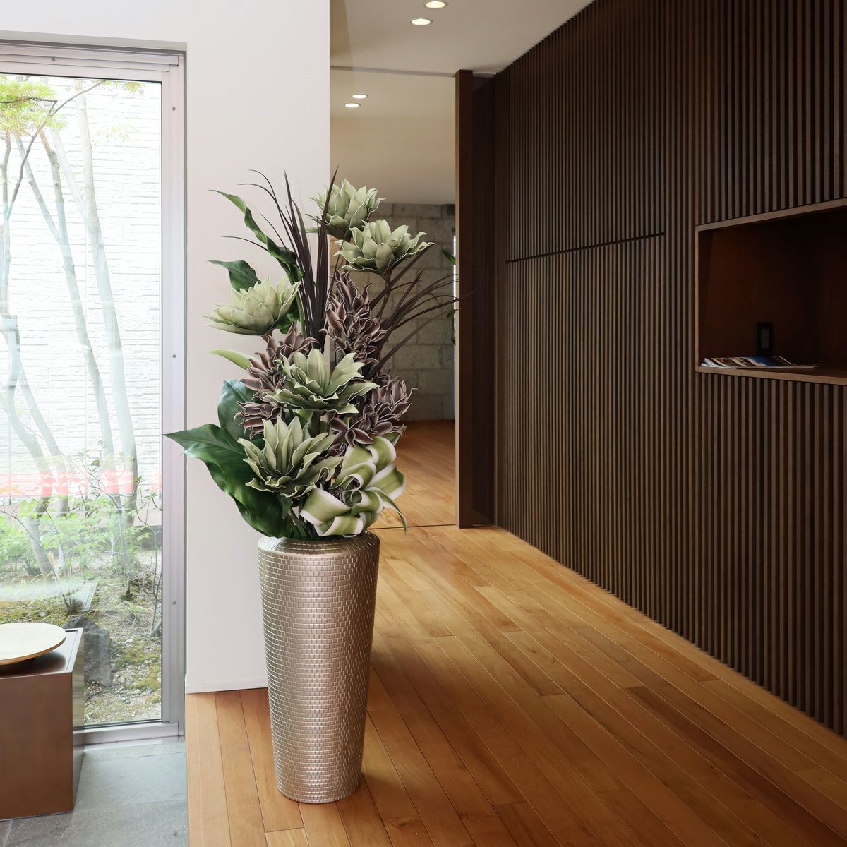 セピアフラワー グリーンフラワー アレンジメント [P-12]