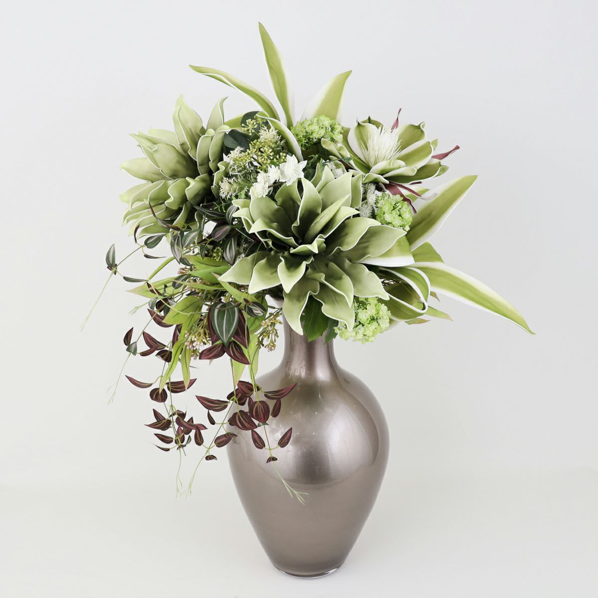 グリーンフラワー アレンジメント セピア[WEB569]