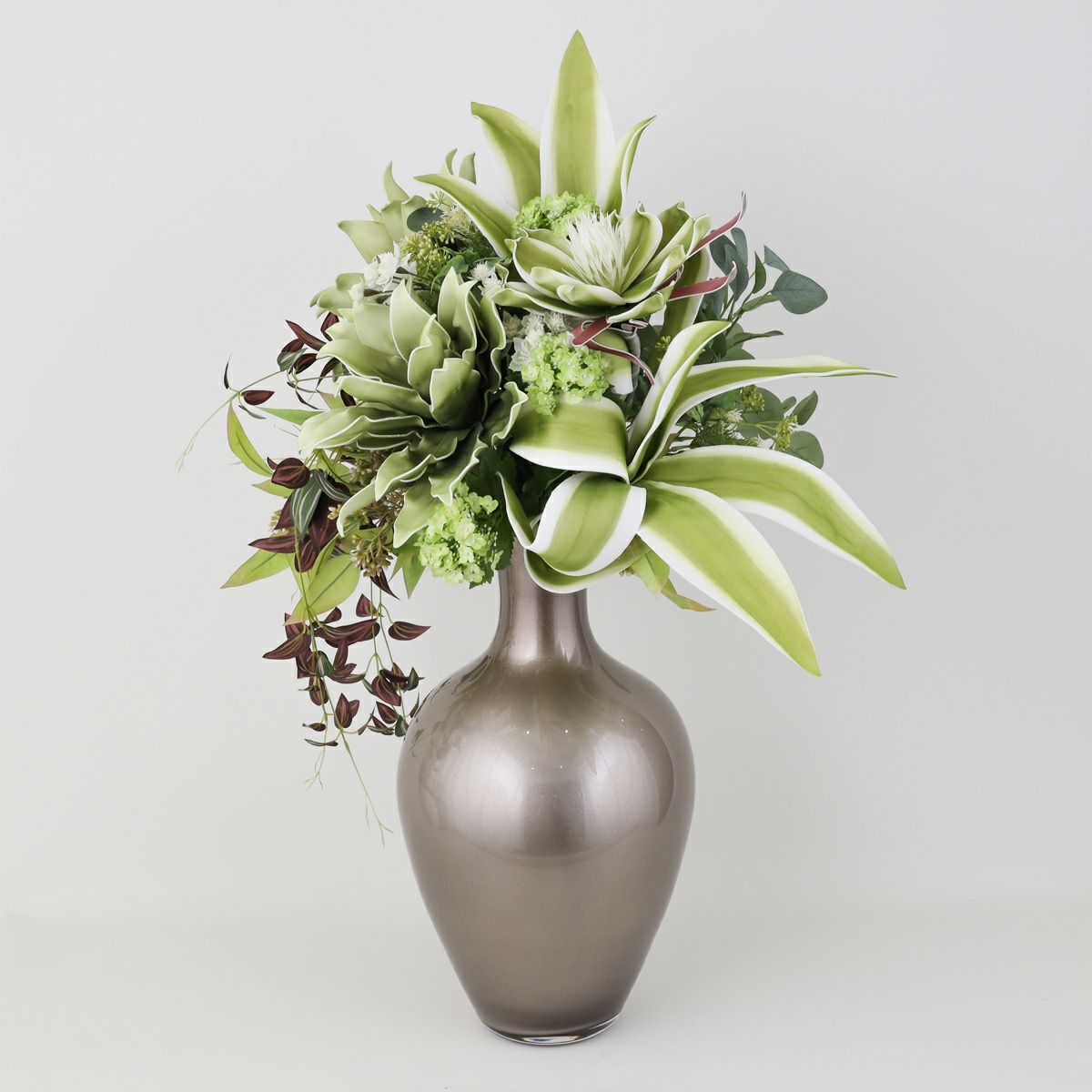 グリーンフラワー アレンジメント セピア[WEB569]