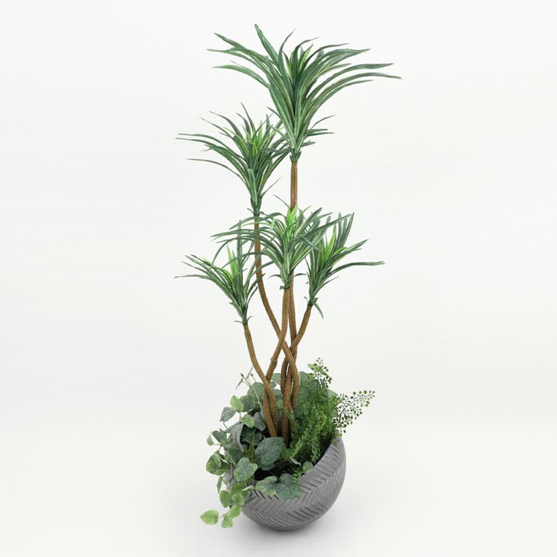 寄せ植え ユッカ フェイクグリーン [107F]