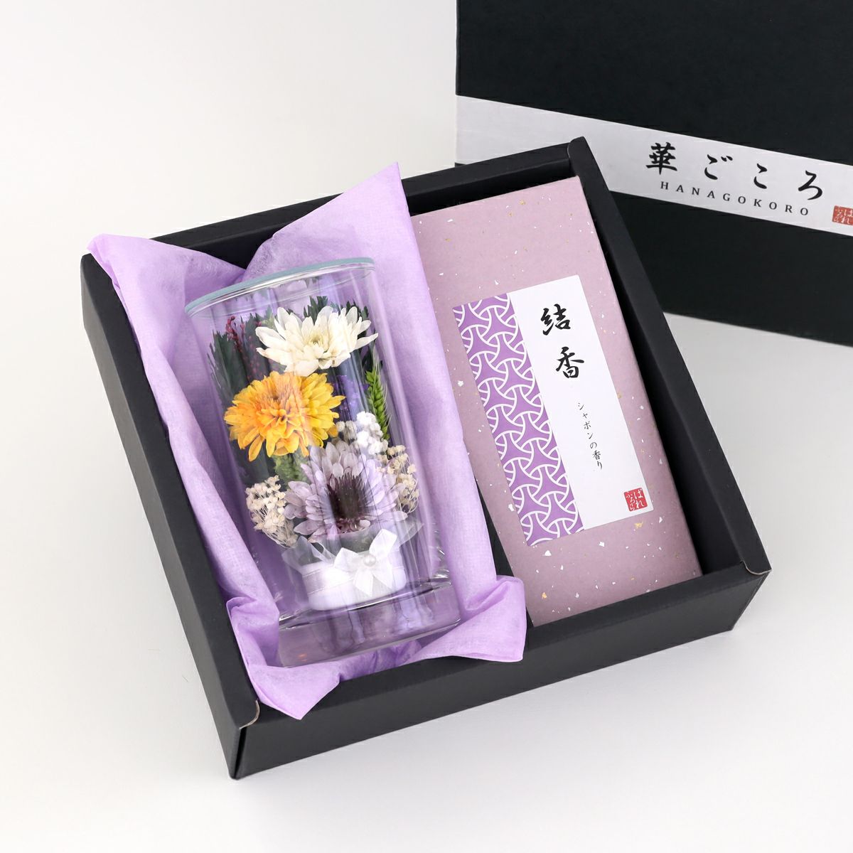 お供え ギフトBOX 華ごころ（お線香&ミエル[171]1個）