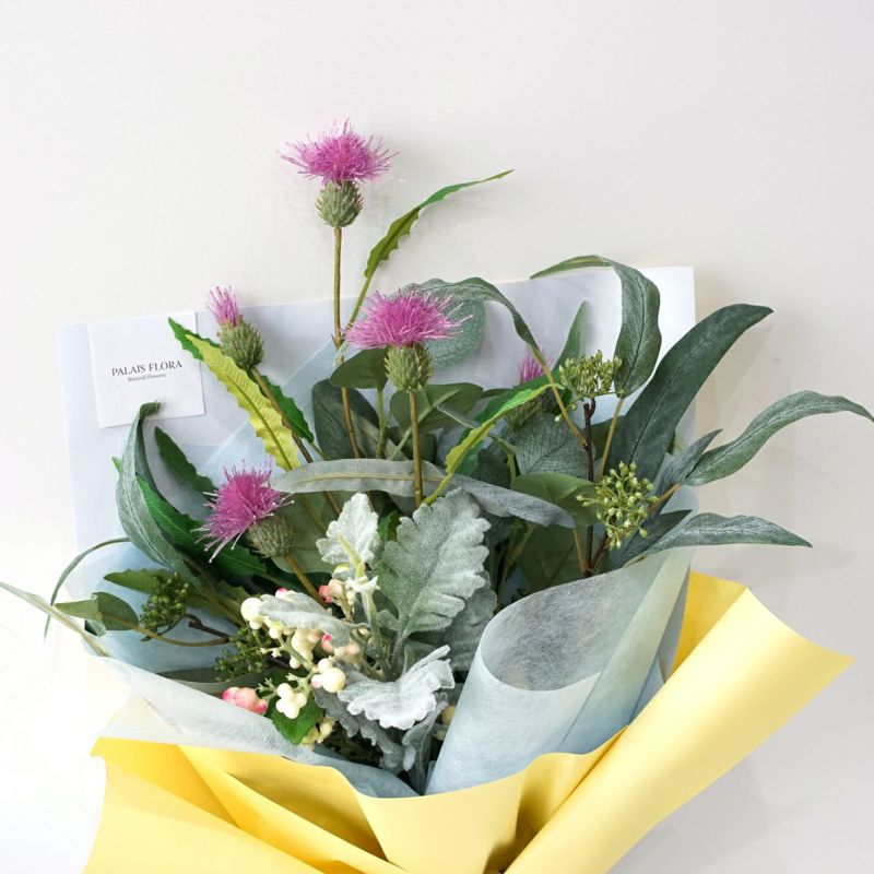 《オンライン限定》 8月のブーケ 自然の息吹感じるナチュラルグリーン [WEB582]