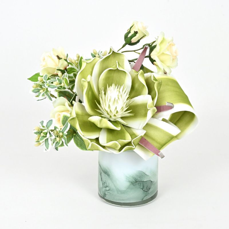 グリーンフラワー アレンジメント セピア[WEB586]