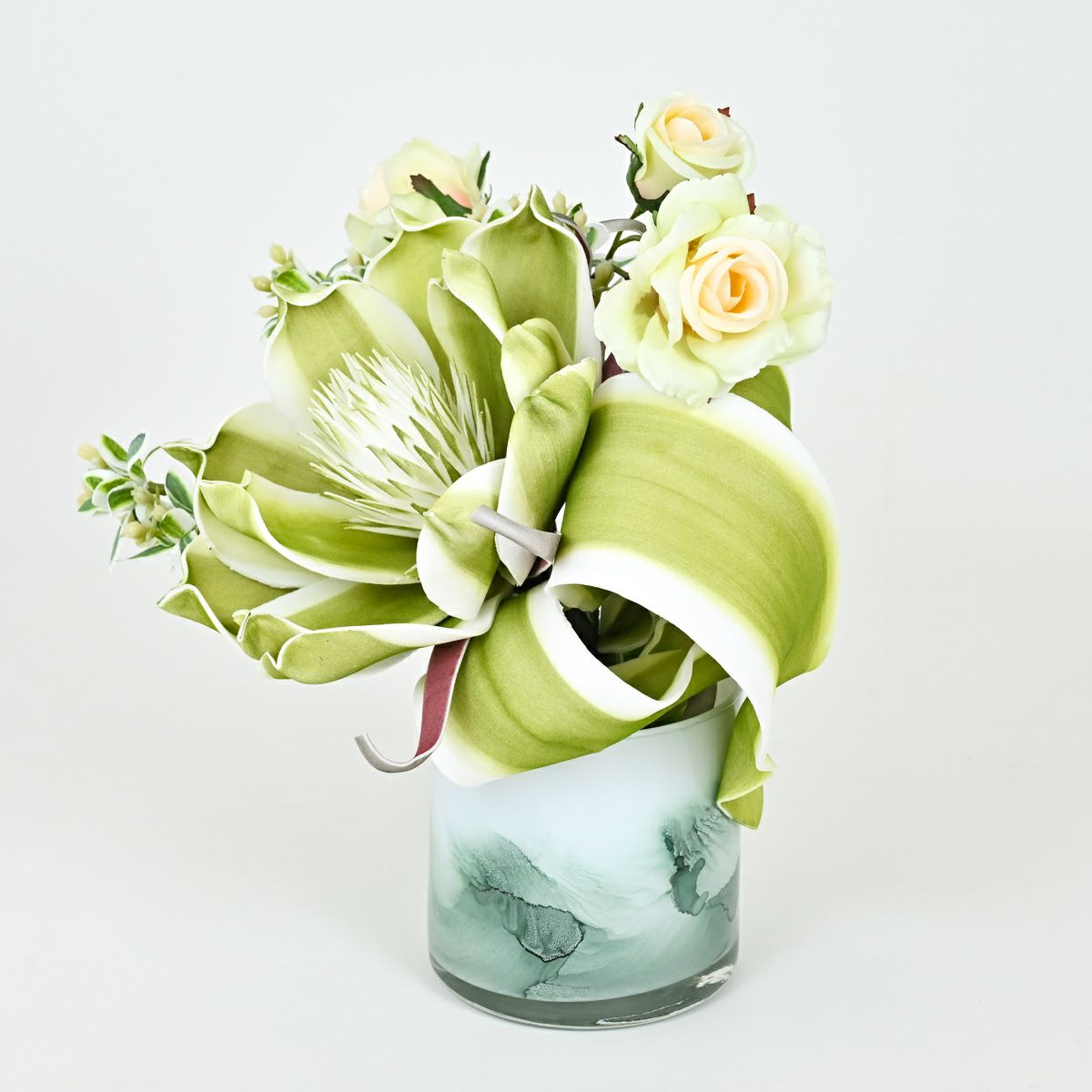 グリーンフラワー アレンジメント セピア[WEB586]