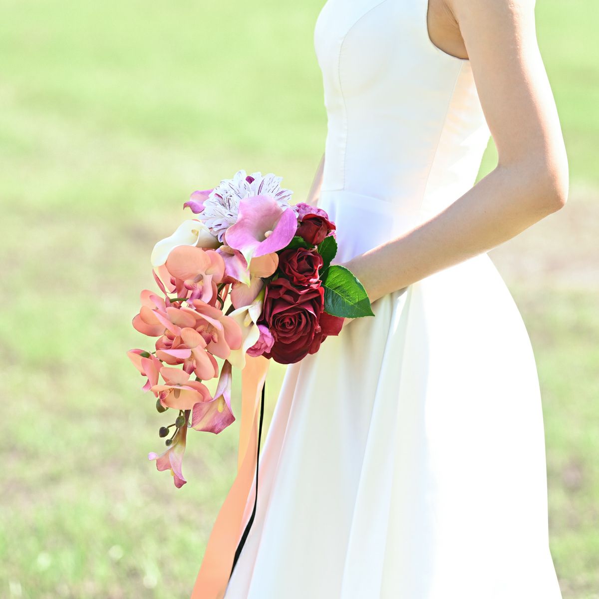 ウエディングブーケ＆ブートニアSET[WEB578]