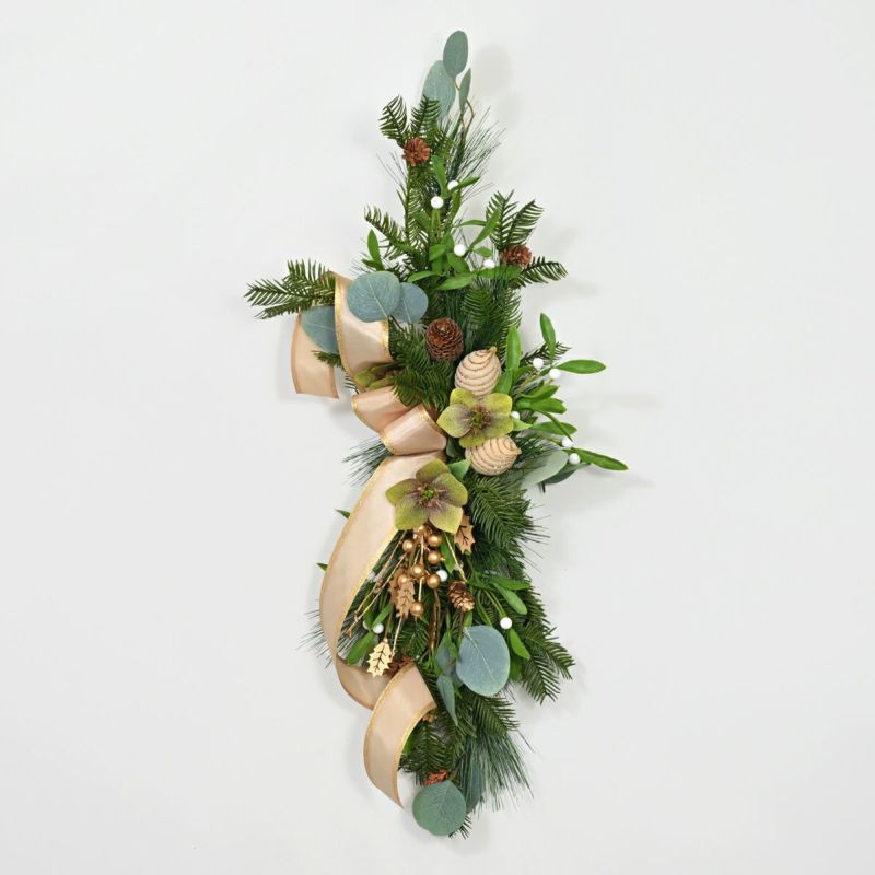 クリスマスコレクション2025】 クリスマスローズ スワッグ [XM-119