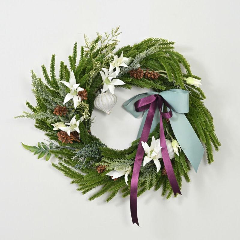 フランネルフラワー クリスマスリース [XM-120]