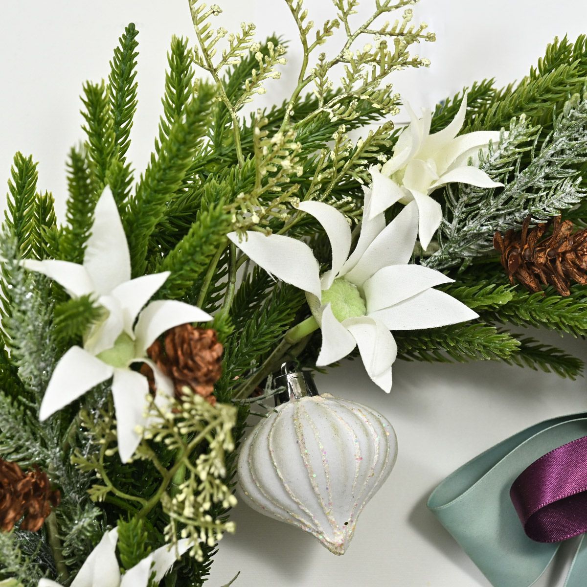 フランネルフラワー クリスマスリース [XM-120]