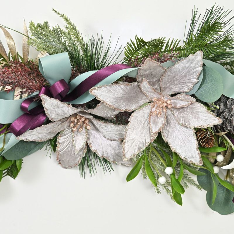 ポインセチア クリスマススワッグ [XM-121]