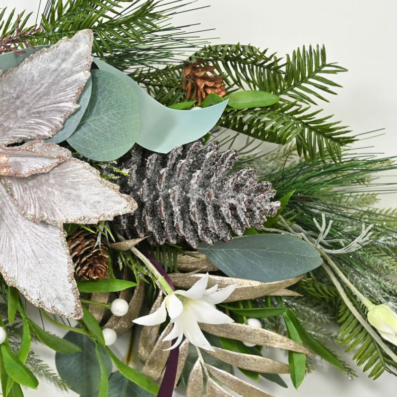 ポインセチア クリスマススワッグ [XM-121]