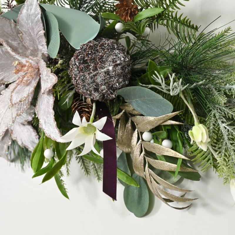 ポインセチア クリスマススワッグ [XM-121]