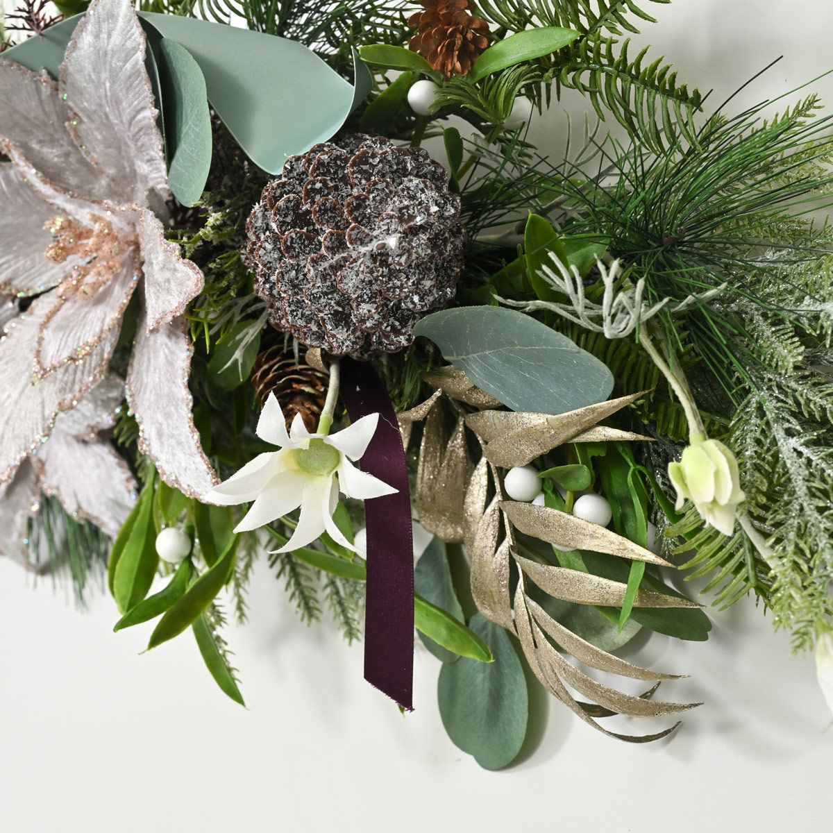 ポインセチア クリスマススワッグ [XM-121]