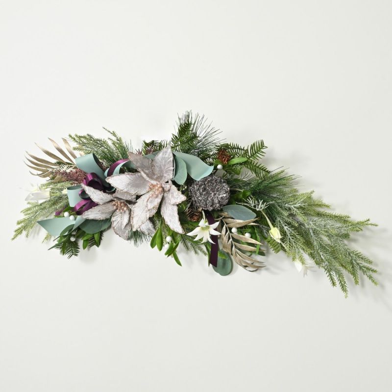 ポインセチア クリスマススワッグ [XM-121]