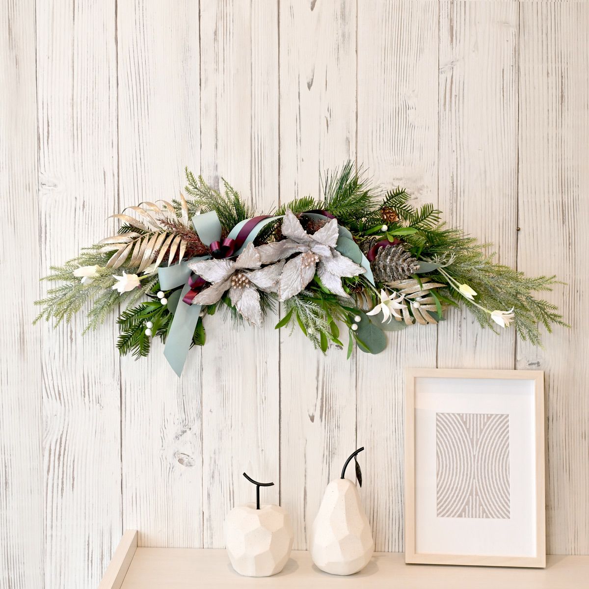 ポインセチア クリスマススワッグ [XM-121]