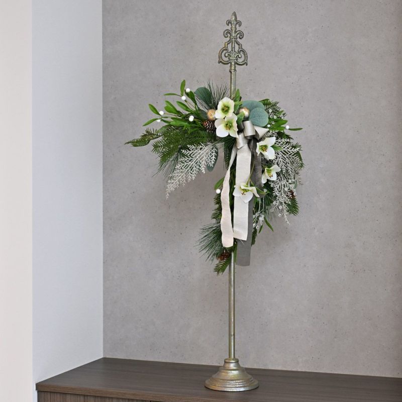 【クリスマスコレクション2025】 クリスマスローズ クレッセントリース [XM-118A]