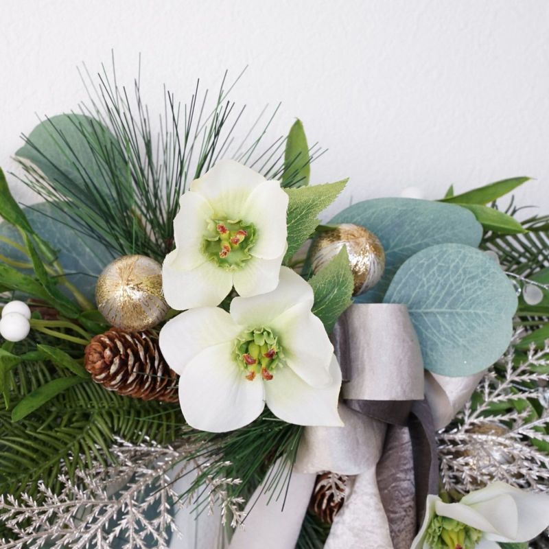 【クリスマスコレクション2025】 クリスマスローズ クレッセントリース [XM-118A]