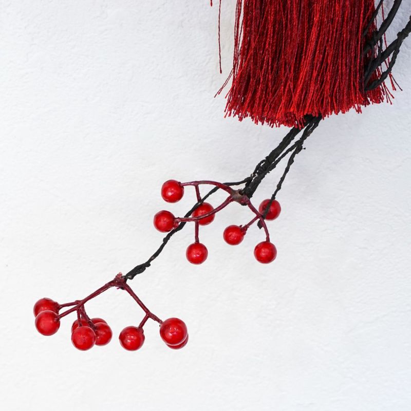 菊・梅 紅白 しめ飾り [NY-273]