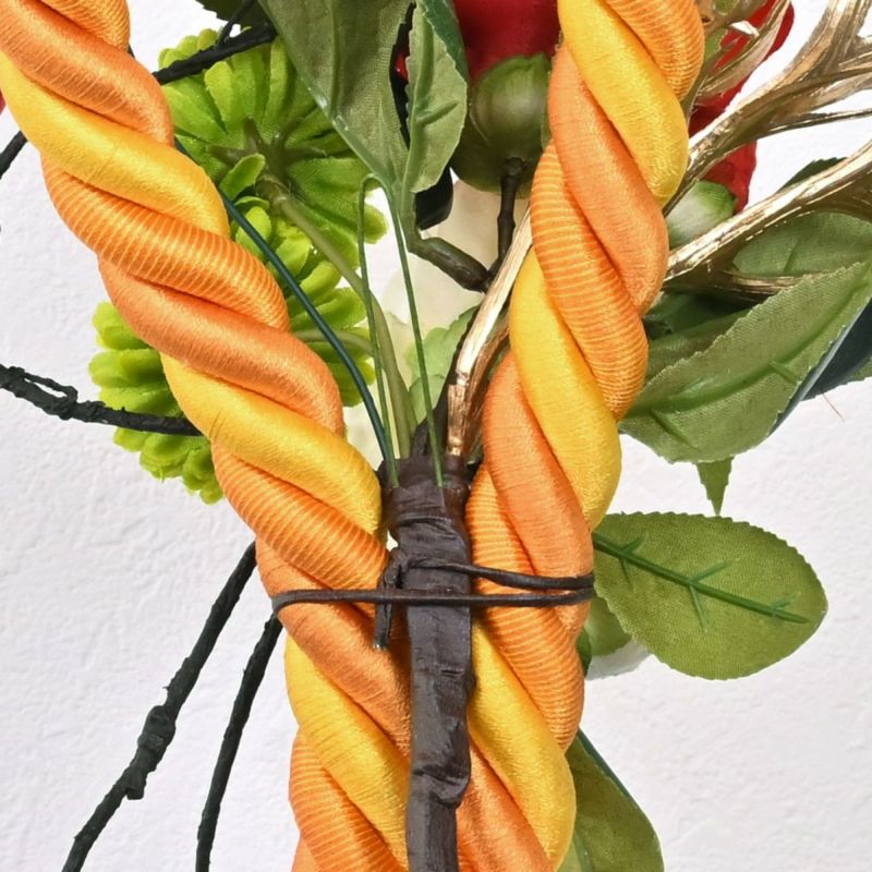 椿 紅白 しめ飾り [NY-274]