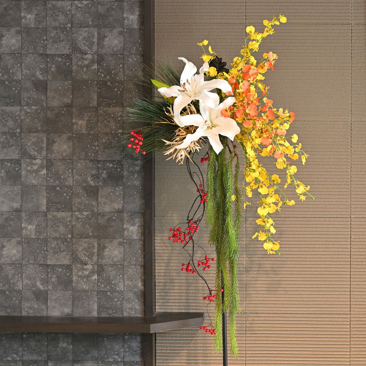 ご祈祷 カサブランカリリー しめ飾り [NY-275]