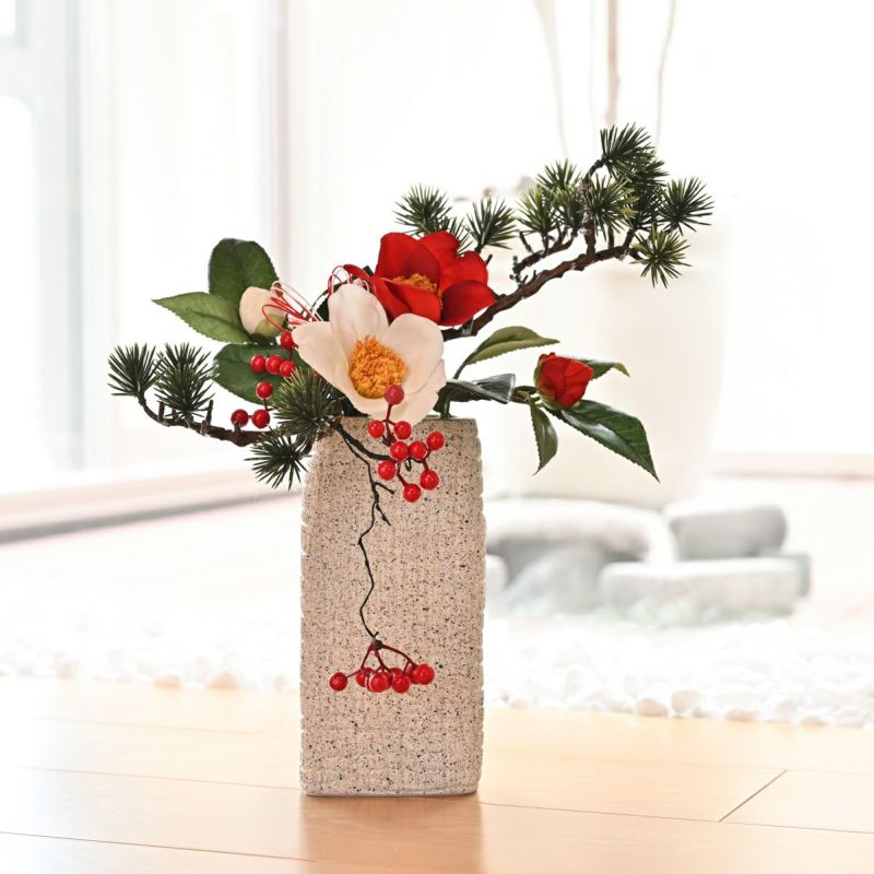 椿 紅白 アレンジメント [NY-277]